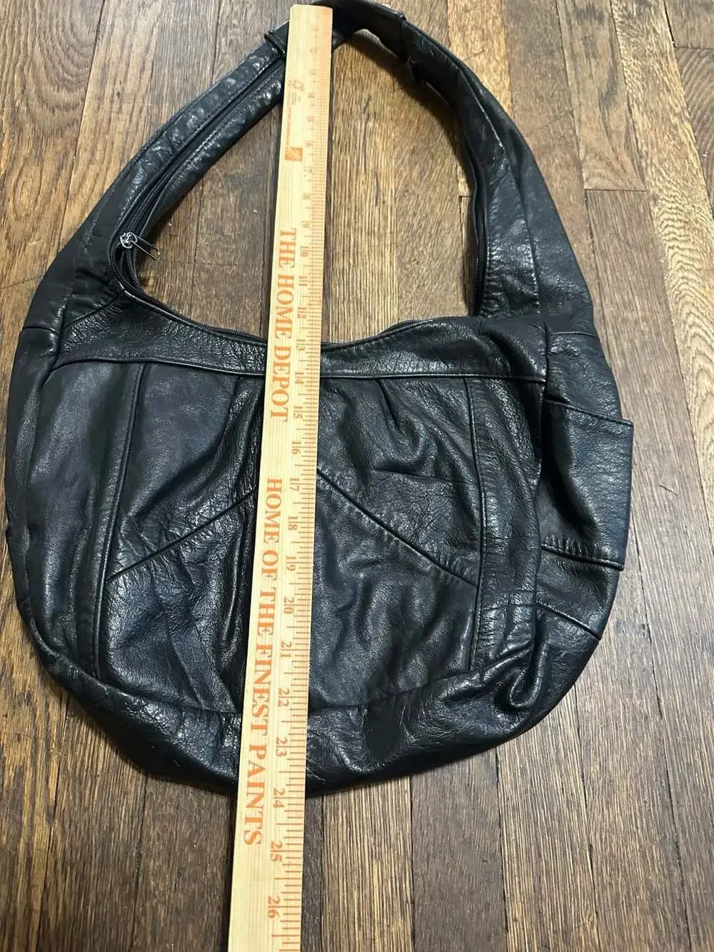 Vintage Genuine Leather Hobo Shoulder Bag Handcrafted in Mexico